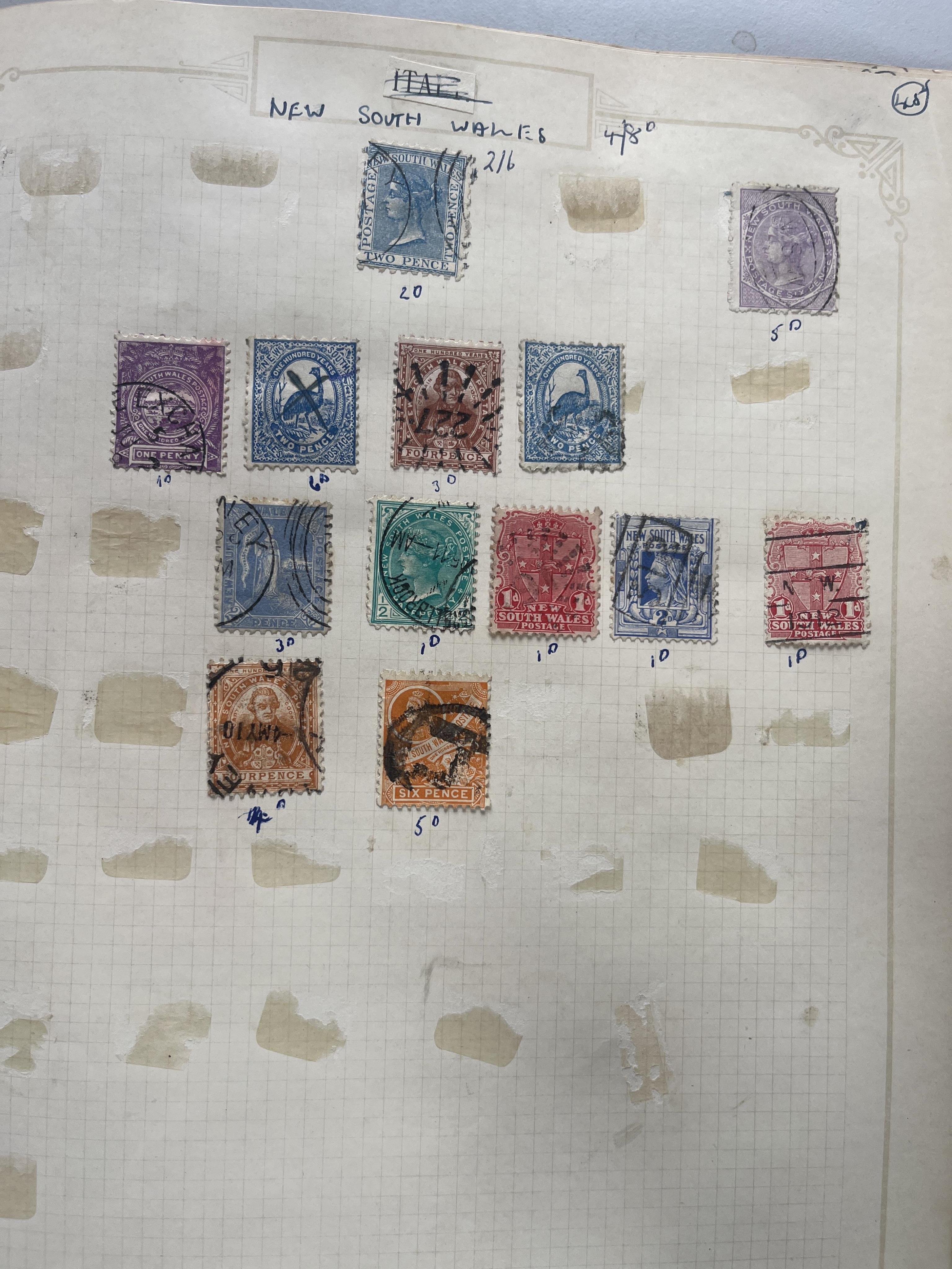 New Imperial postage stamp album and The Gascoyne Philatelic album containing 1d black, 1d reds 1d blue, Trinidad five shillings and another with Victorian 2/6d Victoria to George VI British & Commonwealth stamps etc (2
